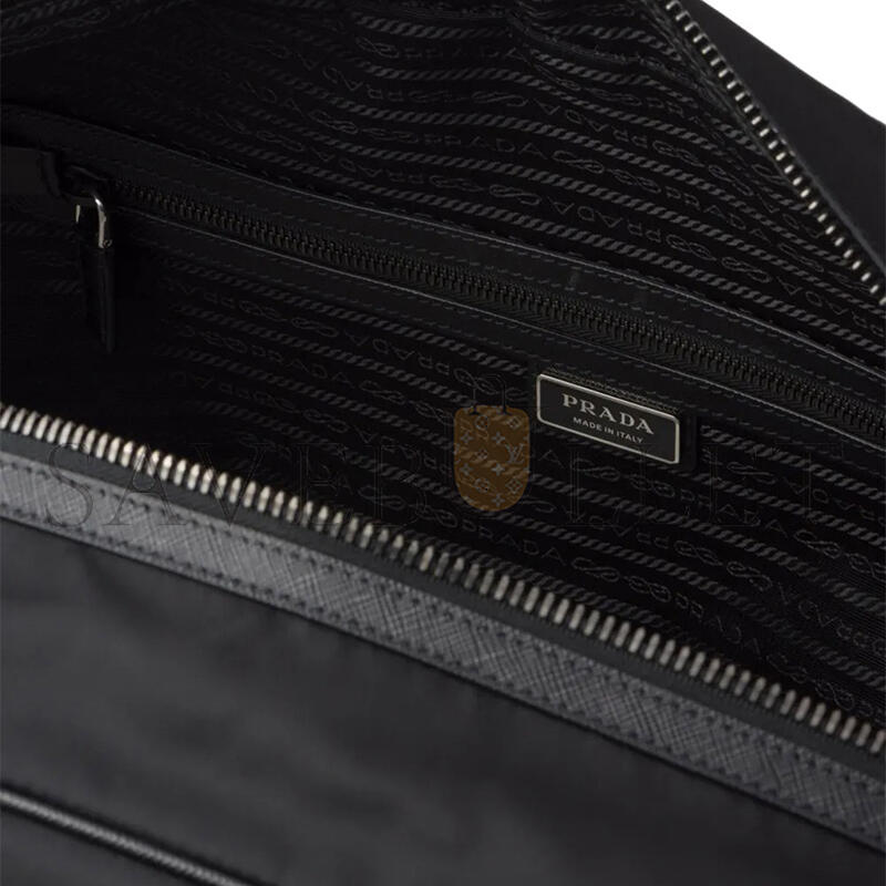 PRADA RE-NYLON AND SAFFIANO LEATHER TOTE TRAVEL BAG 2VC013 (55*33*27cm) 